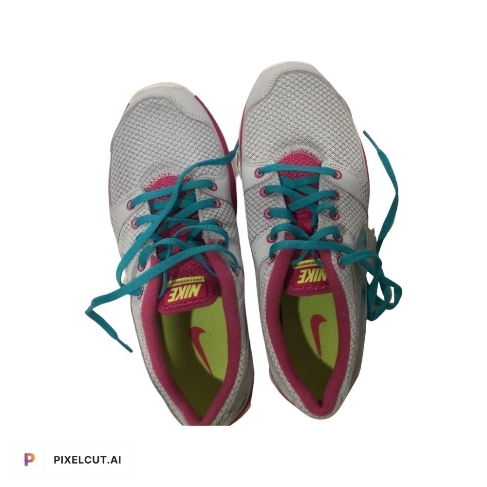 NIKE Flex Experience RN. Silver/Pink/Aqua Running Shoes. Women’s 8.5 USA.